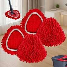 4 Pack Mop Head Replacement Compatiable With Ocedar EasyWring Mop,Mop Heads Refill For Easywring Spin Mop 1 Tank System - Microfiber Chenille, Easy To Replace,Deep Floor Cleaning And Machine Washable - Màu đỏ - Xem 9