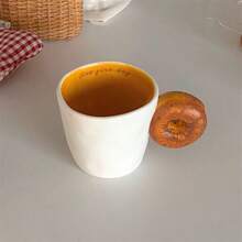 Donut Handle Cute Cartoon Ceramic Mug, Creative New Year Gift For Women, Single Cup Gift - Donut Cups - View 10