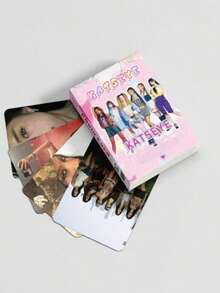 50张KATSEYE小卡套装 – SOPHIA MANON DANIELA LARA MEGAN YOONCHAE – 双面高清小卡，兼容周边卡片，收藏卡，情人节礼物，小纪念品，人气组合应援卡，迷你收藏卡，新款贺卡，卡片展示收藏品，流行音乐周边产品 - 彩色 - 查看 3