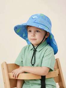 1-2岁/3-5岁/6-10岁儿童户外防晒帽，透气面罩遮阳帽，可拆卸渔夫帽，夏季保暖 - 1PC - 查看 19