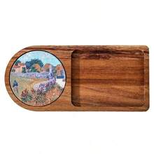 创意甜点摄影托盘，下午茶点心单人餐盘，面包展示相思木托盘 - 彩色 - 查看 4