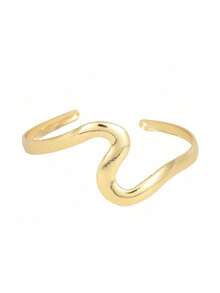 6 piezas Decoraciones de brazalete para mujer, brazaletes de estilo minimalista, brazaletes de bobina ajustables - A0021T-11-6 piezas - Ver 5