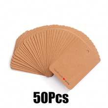 200pcs (100 Cards + 100 Bags) Handmade With Love Necklace Earring Thick Kraft Paper Card With Clear Bag Set, DIY Jewelry Gift Packaging Cards & Pouches - Multicolor - View 12