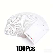 200pcs (100 Cards + 100 Bags) Handmade With Love Necklace Earring Thick Kraft Paper Card With Clear Bag Set, DIY Jewelry Gift Packaging Cards & Pouches - Multicolor - View 15