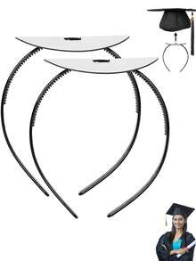 2/1pc Sturdy Anti-Slip Graduation Cap, Graduation Cap Band, Graduation Cap Band Lining Can Fix Cap And Maintain Hairstyle, Essential For Graduates - Black - View 1