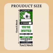 20/40 Pcs Soccer-Themed Birthday Party Invitations, Fillable Soccer Invitation Cards Suitable For Boys And Girls' Birthday Parties - A - View 4