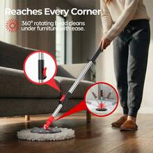 Three Best-Selling Rotating Mop Bucket Sets, Suitable For Both Wet And Dry Use. Each Set Includes A 360° Rotating Mop Bucket System, Three Microfiber Mop Heads, And A 61-Inch Adjustable Stainless Steel Handle For Effective Floor Cleaning. - TB01 - 查看 4