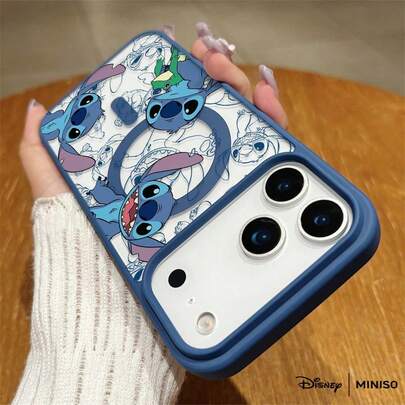 Etui na telefon Disney Stitch Stitch i żaba z nadrukiem na całej powierzchni Przezroczyste magnetyczne etui odporne na wstrząsy, odpowiednie do iPhone'a 17 Pro Max/17 Pro/17 Air/17/16/15/14/13/12/11/X/XS Pro/Pro Max Series Etui na iPhone'a 17 Pro Max Etui na iPhone'a 17 Pro Etui na iPhone'a 17 Etui na iPhone'a 17 Wypełniacz do pończoch The Girlfriend