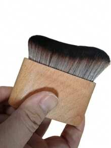 Upgraded Beechwood Handle Big Wave Powder Makeup Brush, Sunless Tanning Brush - Maple - View 3