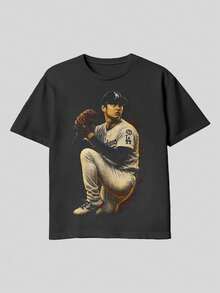 Shohei MLBLA Dodgers Tee - 黑色 - 查看 1