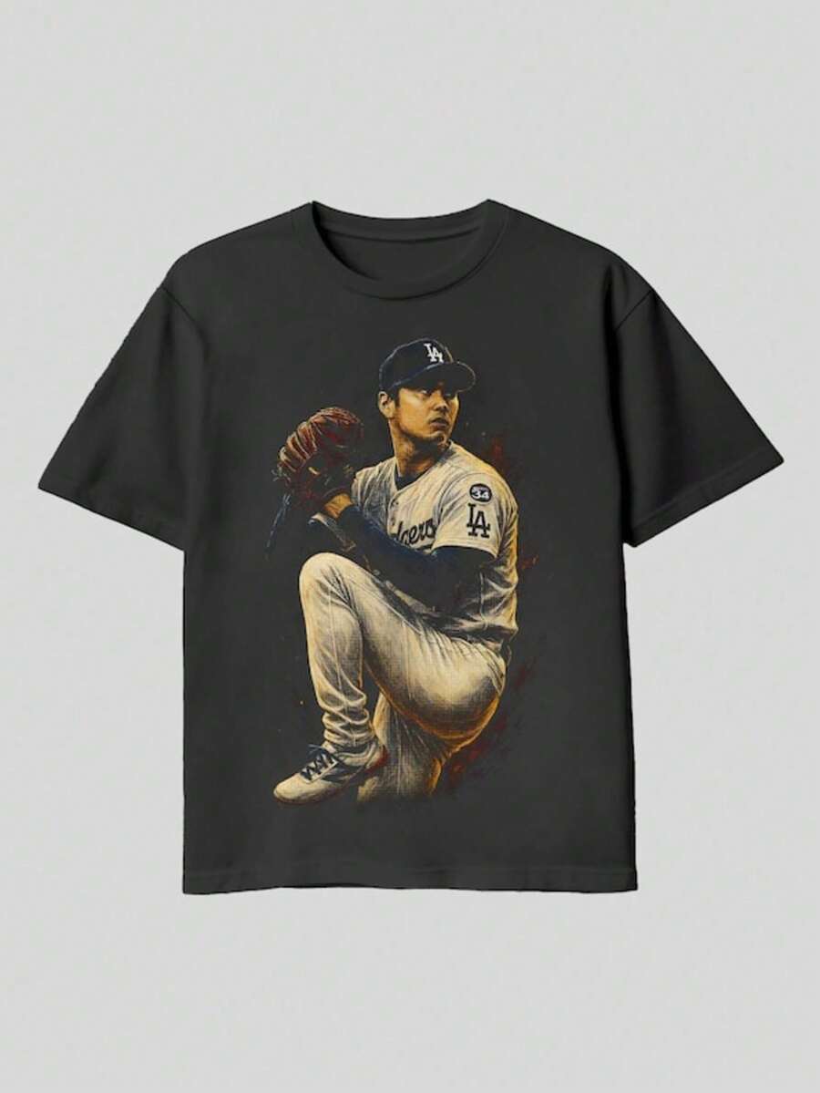 Shohei MLBLA Dodgers Tee - 黑色 - 查看 1