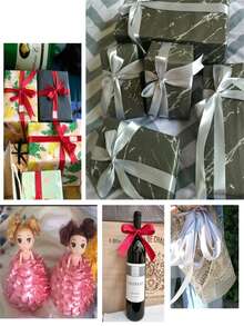 1 Roll 6mm-0.24inch 25 Yards Multi-Color Polyester Satin Ribbon, Solid Color Satin Ribbon Suitable For Gift Box Packaging, DIY Crafts, Wedding Party Decorations, High Density Handmade Weaving - 6mm Polyester Satin Ribbon - View 5