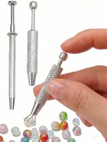 四爪珠宝串珠镊子工具，合金钻石宝石爪夹钳穿刺工具 - 抓取器 - 查看 7