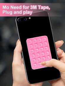 1个手机硅胶吸盘，带24个方形吸盘，硅胶双面吸盘手机支架，适用于手机壳、自拍、视频、多场景吸盘，Octobuddy，粘性手机支架，手机配件，吸盘手机壳，房间装饰。 - 查看 3