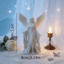 1件甜美天使翅膀雕像 - 适合家居/办公室装饰，是送给灵性追求者的最佳圣诞节/乔迁礼物 - 1PC - 查看 3