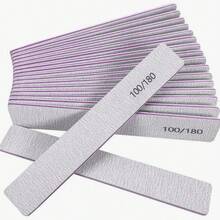 Square Professional Nail File - Double-Sided Grey Nail Tool Suitable For Acrylic Nails, Nail Extensions, DIY And Nail Salons, 20pcs/100/180 Grit, Available In 1/5/10/50/100 Pieces - Multicolor - View 13