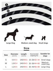 1条夜光尼龙免手持狗绳，多功能肩带/斜挎带，适合小型、中型和大型犬 - 彩色 - 查看 3