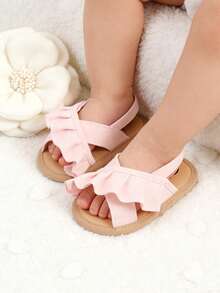 0-18 Months Infant Girls Boys Summer Sandals, High Quality Neutral Infant Toddler Outdoor Beach Shoes, Infant White Sandals - Pink - View 4