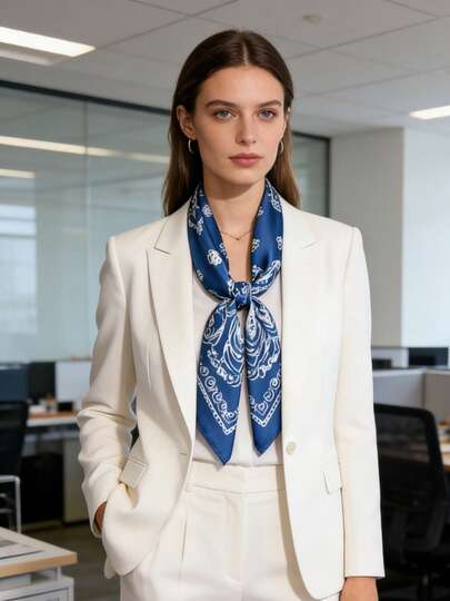 Floral Jacquard Cashmere Scarf, Suitable For Daily Wear, Can Be Used To Decorate Bags, Necks Or Heads, Spring/Summer