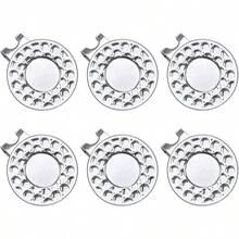 Ball Marker Hat Clip Magnetic Value 3 6 9 12 Pack Set Silver Durable Removable Attaches Easily To Hats Caps Belt - 6 Pcs-silver - View 2