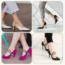 1 双闪亮高跟鞋弹性鞋带 - 可调节可拆卸，粘性设计，防滑牢固，无需电池。 - 彩色 - 查看 5