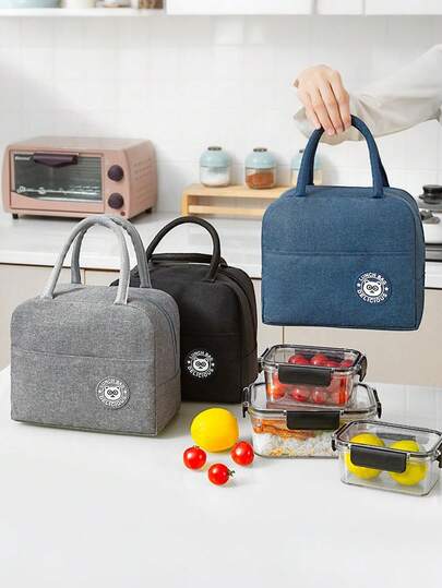 1个保温午餐包，加厚保温饭盒，户外野餐包，学生午餐手提袋，手提袋，便当盒包，便携式 - 适合学校和办公室使用 - 保持食物新鲜美味