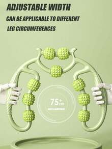 2件装瑜伽腿部按摩器 - 腿部滚轮、泡沫轴、肌肉按摩工具，用于腿部拉伸和放松，多功能按摩器 - 彩色 - 查看 4