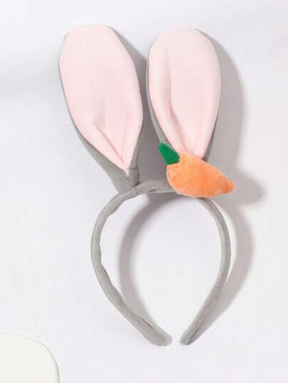 1pc Cute Rabbit Ear Headband, Cosplay, Versatile Daily Wear, Fabric Wide-Brimmed Headband