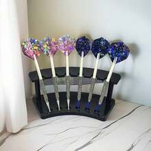 Soporte de tablero de dardos negro de moda - Material de PP, sostiene 8 dardos, adecuado para - Multicolor - Ver 2