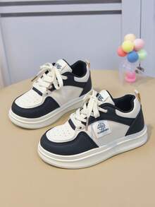 2026春夏秋季儿童白色运动鞋，男女童软底休闲鞋，透气防滑耐穿轻便时尚 - 黑色 - 查看 5