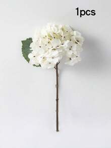 6/3/1pc Artificial Hydrangea Flower Bouquet, Fake Plant Indoor Decor, Autumn Decoration, Centerpiece, Birthday Party, Wedding Floral Arrangement, Home Decor, Restaurant, Bedroom, Windowsill, Vase, Valentine's Day Gift, New Year, Outdoor Garden - White - View 6