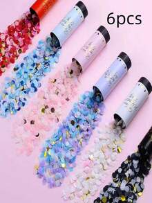 1/3/6pcs Mini Colorful Paper Poppers Set, Suitable For Birthday Party, Handheld Flower Spray Adds Festive Atmosphere To Celebrations - View 14