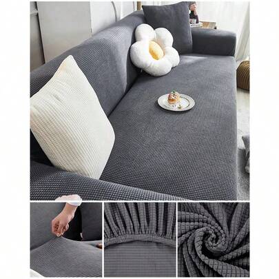 AMOROSA 1 pieza Funda de Sofá de Felpa Antiderrapante,Protector de Sillón para Mascotas y Niños,Funda Elástica Repelente al Agua para 1/2/3 Plazas,Tela Suave Antiarañazos,Ideal para Proteger de Manchas y Polvo