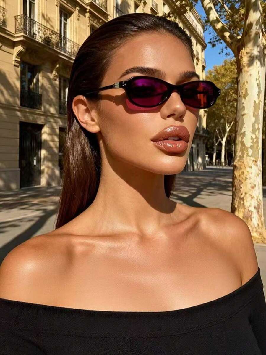 1 chiếc kính mắt thời trang (polycarbonate), dùng được cả bốn mùa - màu đen - Xem 1