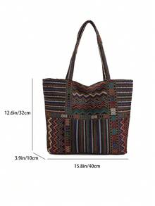 Large Capacity Handbag For Women, New Fashionable Versatile Commuter Shoulder Tote Bag - Multicolor - View 2