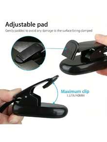 1 pezzo Lampada da lettura regolabile a 2 braccia con 4 LED - Lampada da scrivania portatile a batteria con braccio flessibile, ideale per viaggi e camera da letto, design elegante nero, lampada da comodino - Bicefalo - Visualizzare 9