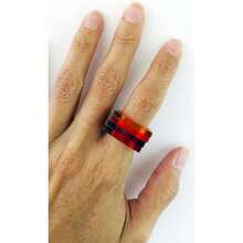 Stackable Acrylic Square Rings, Set Of 4 Rings, 42502403 - Gun Black - View 2