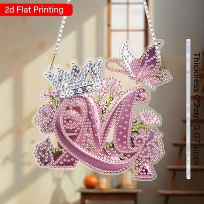 2D Printed 5D Diamond DIY Diamond Painting Acrylic Decoration Kit - Halloween Design, Asymmetrical Shaped Diamonds, Suitable For Office Desk And Coffee Table Decor, Creative Gift
