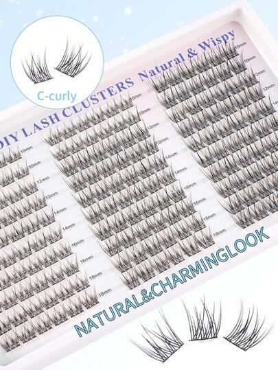 180 PCS DIY Eyelash Cluster Eyelash Lengthening Eyelash Clusters Curling Eyelash Ultra-Thick Single Eyelash Eyelash Clusters Lengthening Slender Eyelash Clusters Clustered Eyelash DIY Eyelash Extensions Slender Comic Eyelash Clusters For Beginners At Home 0.07mm D Curled 8-16mm Mixed Natural Eyelash Extensions 30P Eyelash Clusters