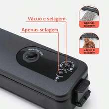 Black Vacuum Sealer (Bivolt) With 10 Bags - View 5