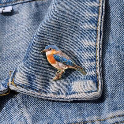 Sparrow Enamel Brooch Pin Fashion Dinosaur Decorative Brooches Ornaments Lapel Bag Badges Jewelry Gifts