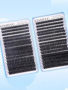 544pcs Clusters D Curl 80D+100D Individual Eyelashes Extensions Kit With Adhesive, Tweezers And Tools For Beginners And Professionals, Soft And Natural Looking Wispy Lash Extensions Set, DIY At Home Segmented Lashes - Multicolor - View 5