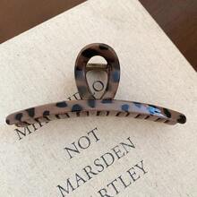 1个豹纹发爪夹，简约时尚，优雅个性，百搭发饰 - 咖色 - 查看 2