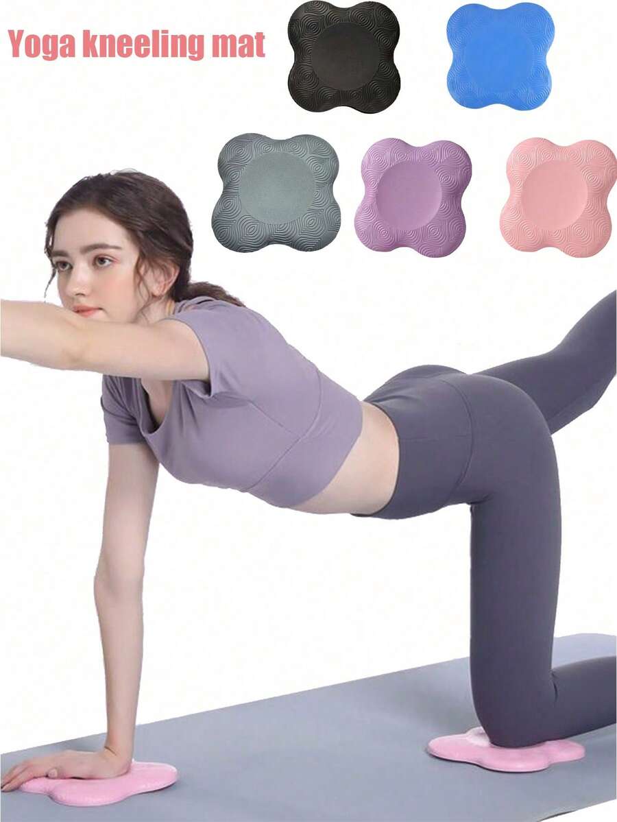 1pc/2pcs Thick Yoga Knee Pads, Yoga And Pilates Exercise Mat, For Knee/Elbow/Wrist Support, Strength Training And Plank - Multicolor - View 1