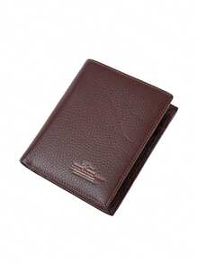 Fashion Men Wallet Genuine Leather Short Design Male Pocket Card Holder Wallet - Brown - View 4