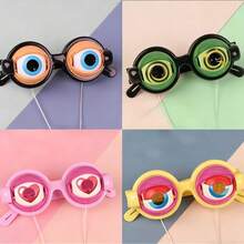 1pc Crazy Eyes Funny Novelty Creative Gag Glasses, Random Color - Multicolor - View 5