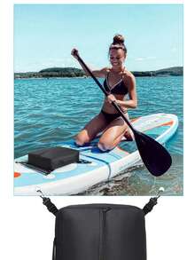 1pc Surfboard Accessories Storage Bag, Swimming Sports Bag, Drink Cooler Insulation Bag, Black Surfboard Deck Storage Bag, Paddle Board Storage Bag, Portable Carry Bag - Black - View 8