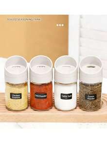 6/4/2pcs Multi-Function Seasoning Jars, Kitchen Spice Containers - Multicolor - View 2