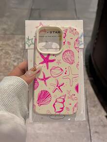 Ốp lưng điện thoại TPU chống sốc hình sao biển vỏ sò màu trắng và hồng Ocean 1pc, tương thích với Apple 17, 16, 15, 14, 13, 12, 11 Pro Max, Air và Series - Nhiều màu - Xem 3