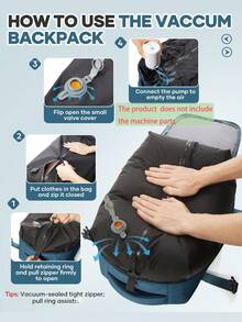 Foldable Travel Laptop Backpack, Airplane Approved, Unisex Travel Bag, 14-Inch Notebook Business Computer Backpack, Waterproof Large Capacity Backpack, Weekend Bag, Black - Multicolor - View 3